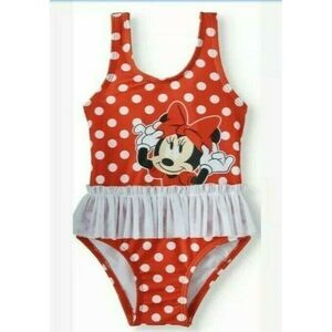 NWT Disney Baby Girl Minnie Mouse Swimsuit Size 3-6 Mos Tutu  NWT Bathing Suit